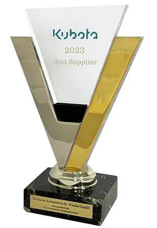 Best Supplier 2023 Award from Kubota